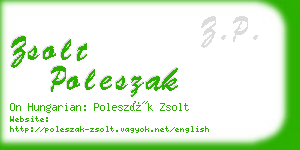 zsolt poleszak business card